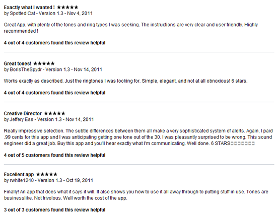 iPhone app reviews