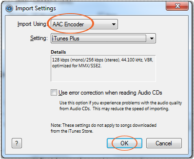 Import Settings