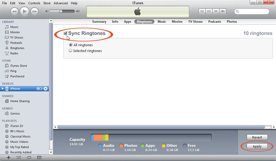 Sync Ringtones